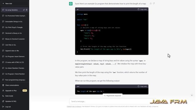 How to print the length of a map in Golang 1.20 смотреть онлайн