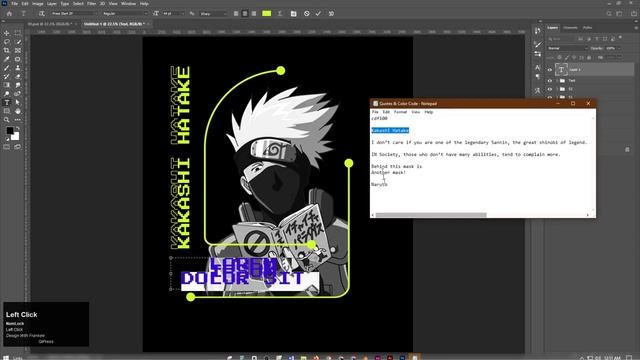 EPIC Anime Character Streetwear T-Shirt Designs in Photoshop 2023 || Typography Anime Design смотреть онлайн