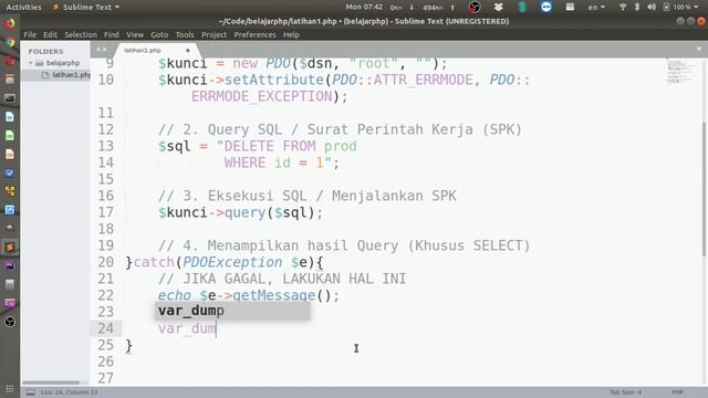 04 PDOException | Membuat Aplikasi Web Sederhana | PHP & MySQL смотреть онлайн