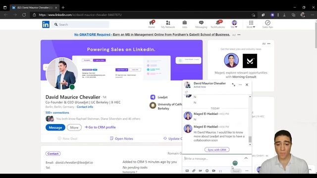 How to Use Message Templates on LinkedIn and Sync Conversations to your CRM | Surfe (Ex-Leadjet) смотреть онлайн