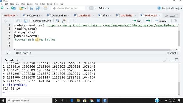 dplyr::rename() function in R смотреть онлайн