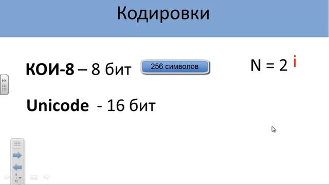 Кодировка текста.