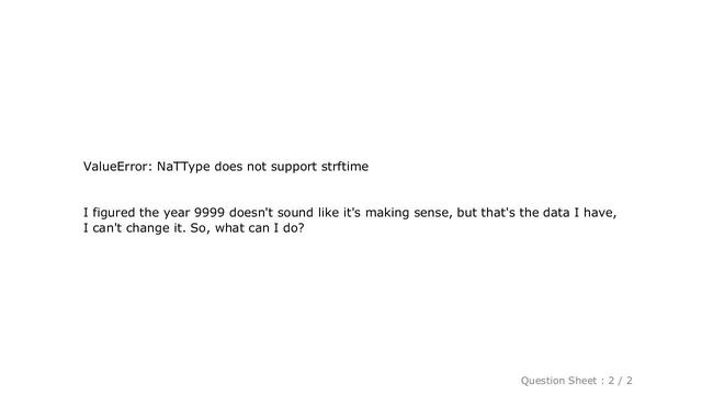 Pandas : Why do I get 'ValueError: NaTType does not support strftime' even though it's not empty? смотреть онлайн