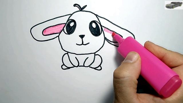 Как нарисовать зайца / how to Draw a Hare / рисунки для срисовки смотреть онлайн