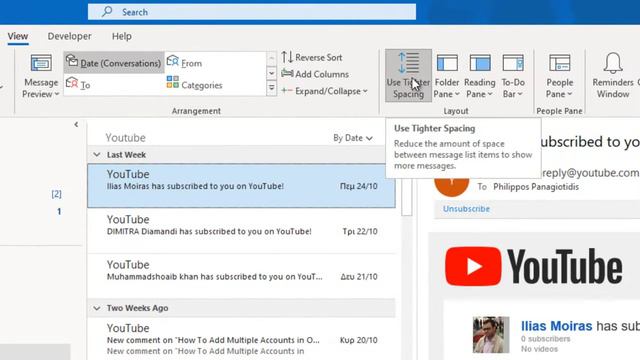 How To Make Microsoft Outlook Have A Relaxed or Tighter Layout? смотреть онлайн