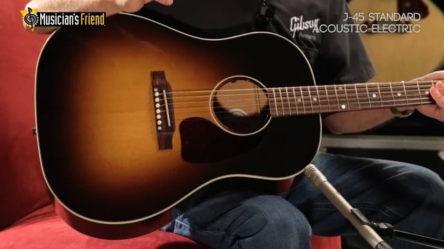 Gibson J-45 Standard Acoustic-Electric Guitar, demo'd by Don Ruffatto смотреть онлайн