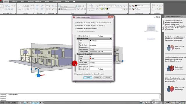 AUTOCAD VIDEO 42 SECCION AUTOMÁTICA Y CREAR SECCION 3D смотреть онлайн