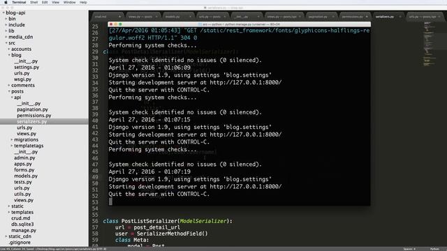 Blog API with Django Rest Framework 15 of 33 - Serializer Method Field смотреть онлайн
