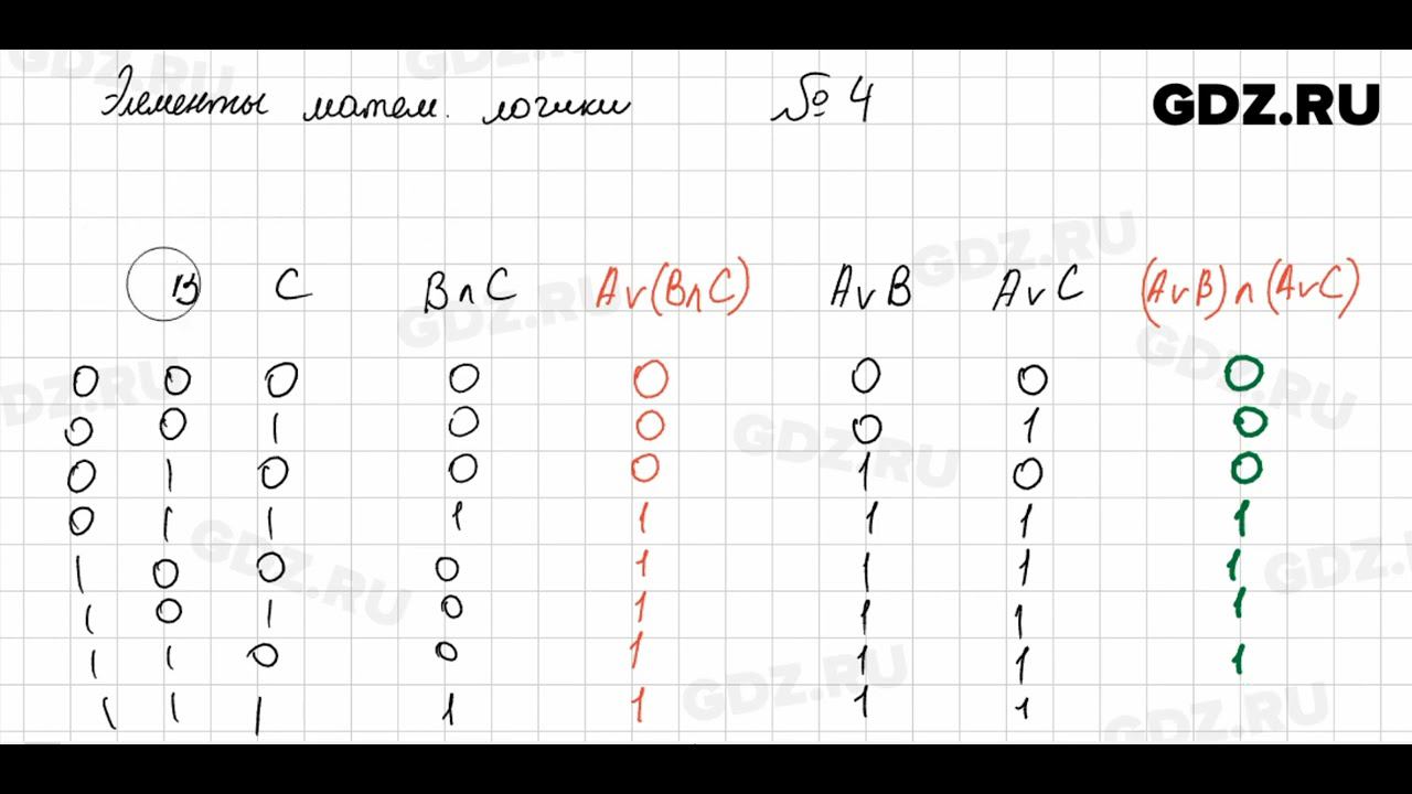 Элементы математической логики № 4 - Алгебра 8 класс Мерзляк смотреть онлайн