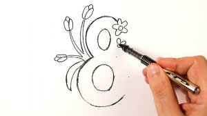 Как нарисовать 8 марта