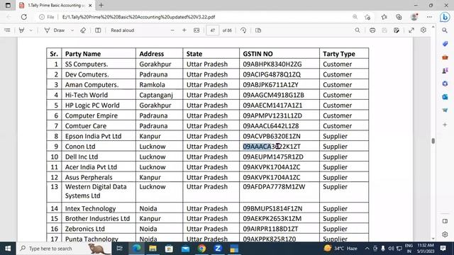 How to create Party Name in Tally Prime | GIT Education смотреть онлайн