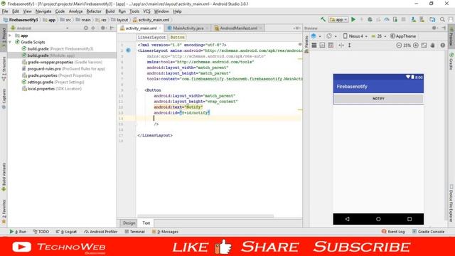 Firebase Push Notification Simple Steps using java without Php смотреть онлайн