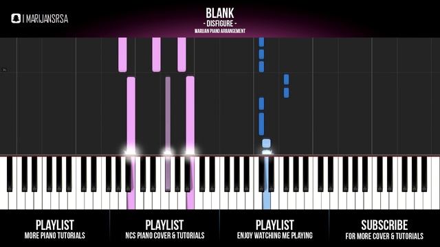 How To Play: Disfigure - Blank (Piano Tutorial) смотреть онлайн