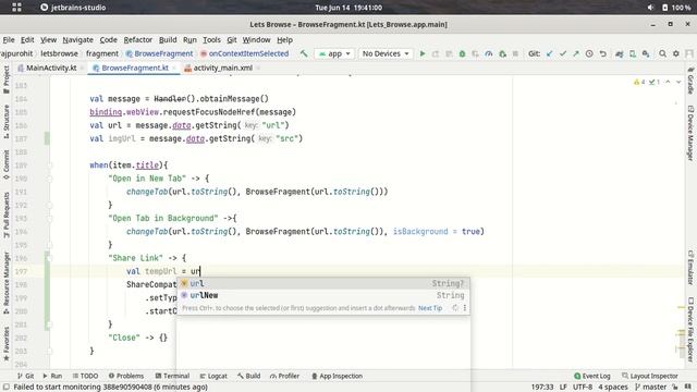 49.Share Link (URL) Using ShareCompact | Share Text Intent | Android Studio Kotlin смотреть онлайн