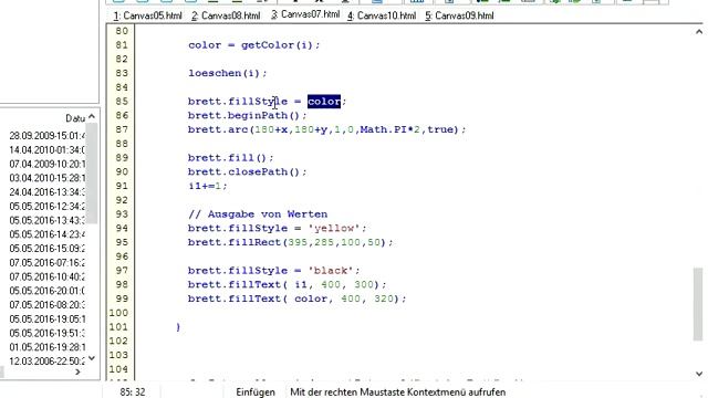 015 Canvas mit JavaScript: eine Möglichkeit, Werte zu überprüfen und Fehler zu finden смотреть онлайн