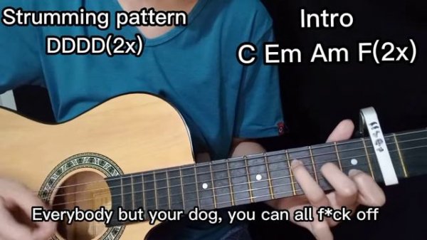 ABCDEFU - GAYLE( Guitar tutorial) Easy chords