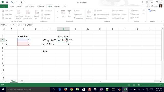 Solve Nonlinear Equations with Excel смотреть онлайн