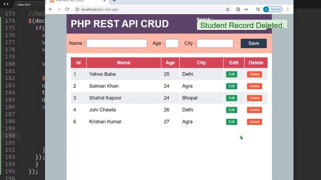 PHP REST API in Web Page Tutorial - III in Hindi / Urdu смотреть онлайн