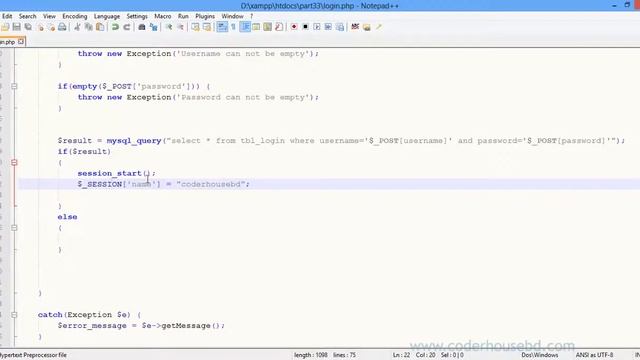PHP easy bangla tutorial Part 37 Login Project Part 1 смотреть онлайн