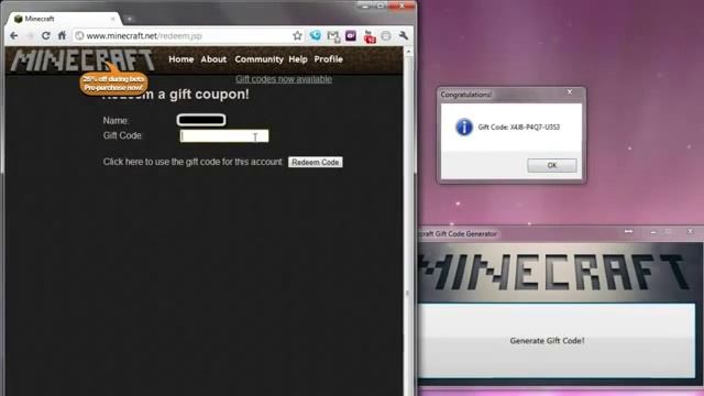 Minecraft Gift Code Generator [MEDIAFIRE, PROOF] смотреть онлайн