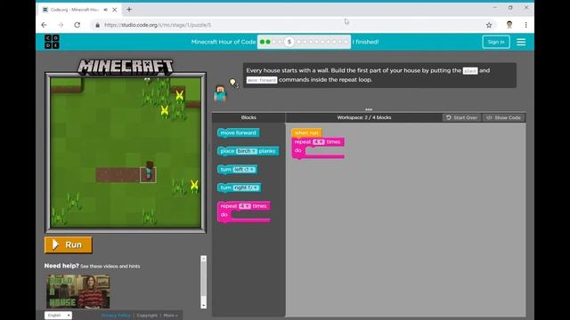 MINECRAFT KODING with KALEB - CODE.ORG смотреть онлайн