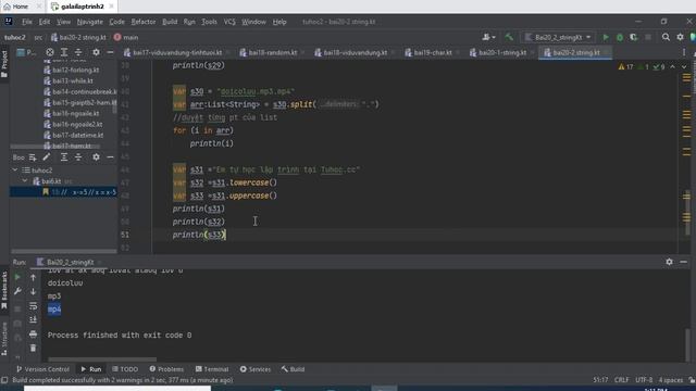 20.2 [ Android kotlin ] string kotlin part 2- bài tập kotlin 18-22 - kiểu chuỗi kotlin- tuhoc.cc смотреть онлайн