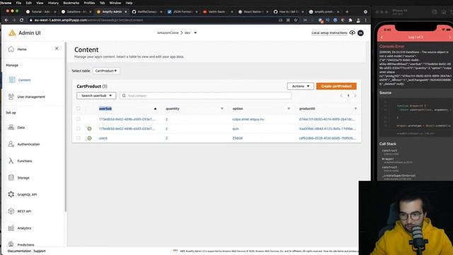 Build an eCommerce App in React Native & AWS Amplify p.4 ( Tutorial by ex-Amazon SDE ) смотреть онлайн