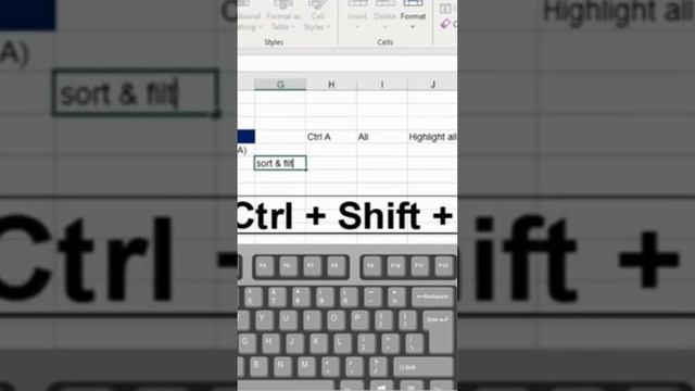 Sort & Filter using Keyboard shortcut of Ctrl Shift L смотреть онлайн