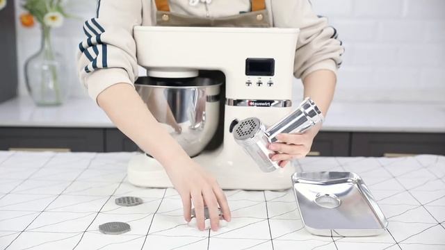 Hauswirt 3-in-1 Stand Mixer Attachments Tutorial Video | Blender/Meat Grinder/Pasta Maker/Slicer смотреть онлайн