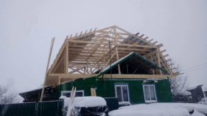 Ломаная крыша, поэтапно