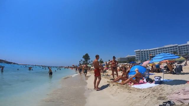 NISSI BEACH || 4K BEACH WALK || CYPRUS BEST BEACHES смотреть онлайн