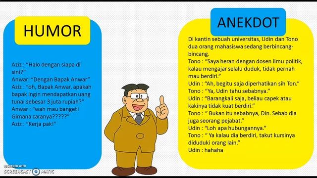 PERBEDAAN TEKS ANEKDOT DAN HUMOR