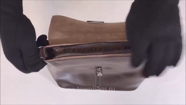 Коричневая сумка 807 COFFEE из натуральной кожи смотреть онлайн
