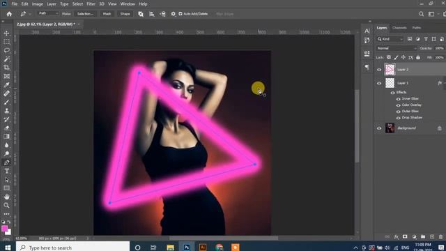 Neon Glow Effect ( Photoshop Tutorial) смотреть онлайн