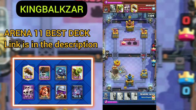 BEST ARENA 11 DECK | ONLY 3.0 ELIXIR DECK | DESTROYING OPPONENTS | @CLASHROYALE BY #KINGBALKZAR смотреть онлайн
