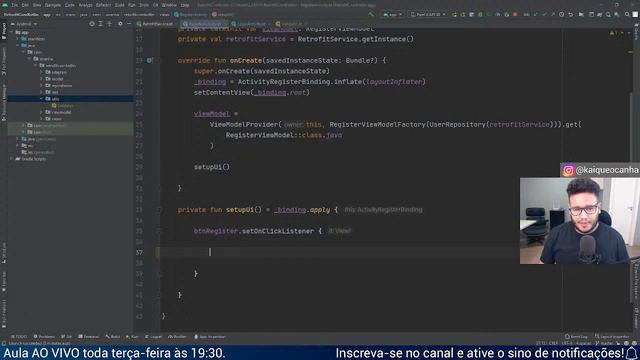 LIVE #014 - Login e Cadastro de Usuários com Back-end no seu app Android (Retrofit - MVVM - Kotlin) смотреть онлайн
