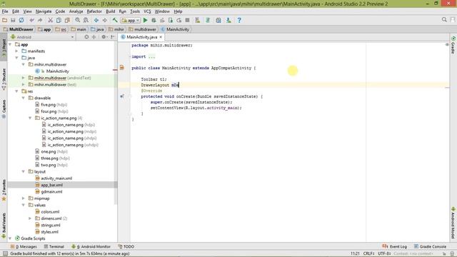 Android Navigation Drawer Tutorial Both Left to Right and Right to Left смотреть онлайн