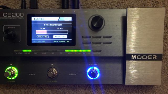 Mooer GE200 Improvised Guitar Demo of Looper Reverse and Half Speed смотреть онлайн