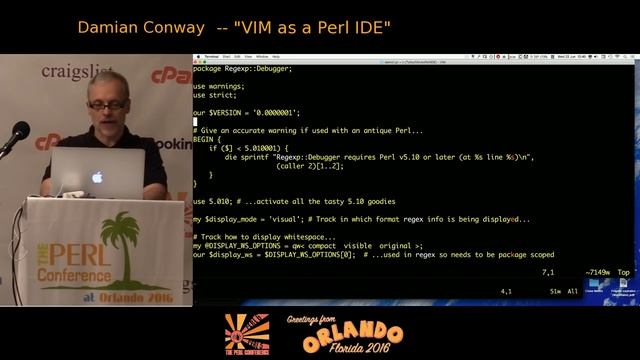 2016 - VIM as a Perl IDE - Damian Conway смотреть онлайн