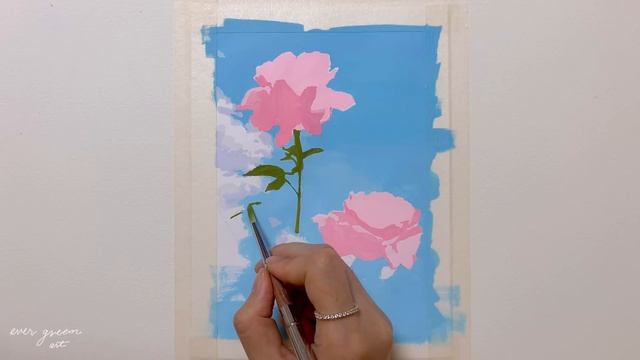 과슈┃easy gouache painting | tutorial | daily art #3 смотреть онлайн