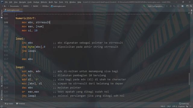 Microprocessor: Simple Sum using MessageBox in NASM смотреть онлайн