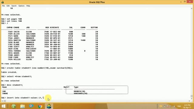oracle telugu classic full hd HARSHA TABLE CREATE INSERT смотреть онлайн