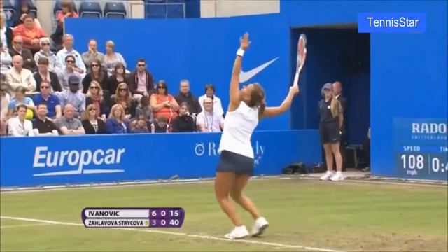 Ana Ivanovic vs Barbora Zahlavova Strycova Birmingham 2014 Highlights смотреть онлайн