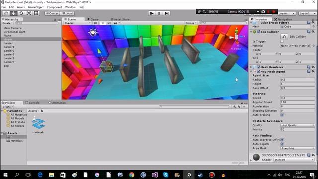 Уроки по Unity #16 - навигация (часть 1: navmesh, navmeshagent) смотреть онлайн