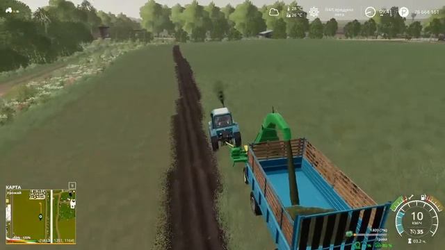 Куда девать столько травы? Farming Simulator 19: Просторы России-#11. смотреть онлайн