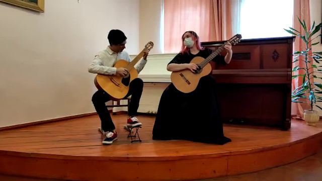 В.А.Моцарт " Весенняя песня". Исполняют Юферов Александр и преподаватель. ДШИ №3, г. Нижний Тагил. смотреть онлайн