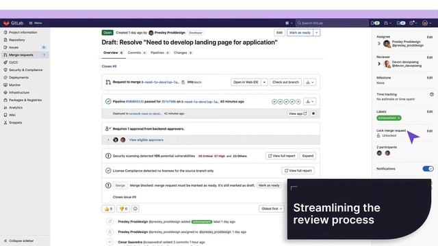 Creating and submitting a merge request - The basics (HD) смотреть онлайн