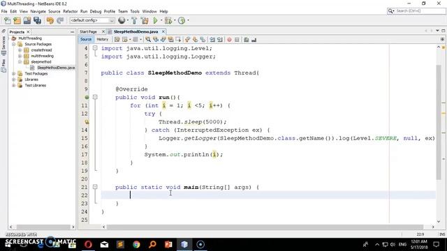 03. Java MultiThreading Sleep Method смотреть онлайн