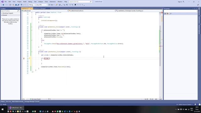 [C# Windows Forms Kontrolleri] ListBox Kullanımı (Eleman Ekleme, Silme, Temizleme, Arama) смотреть онлайн