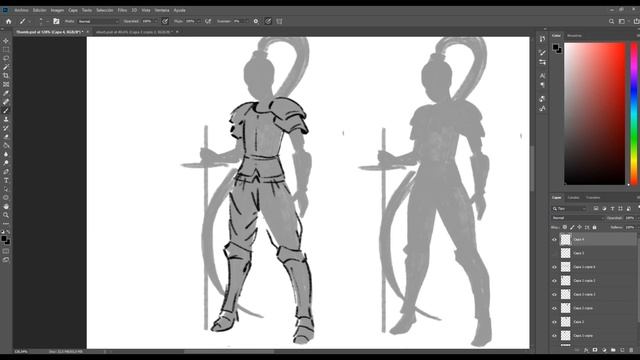 APRENDE TÉCNICAS PROFESIONALES DE CONCEPT ART: Silhouettes and thumbnails (Siluetas y miniaturas) смотреть онлайн